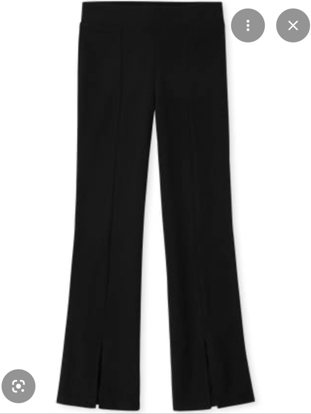 Girls The Childrens Place - Black Flare Stretchy Leggings With Split Front Nwt